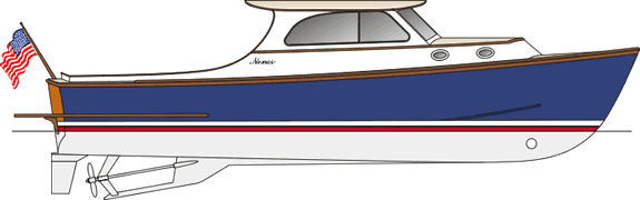 Custom wooden boat building The 34' Odyssey