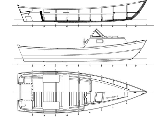 Custom Wood 21 Planing Dory