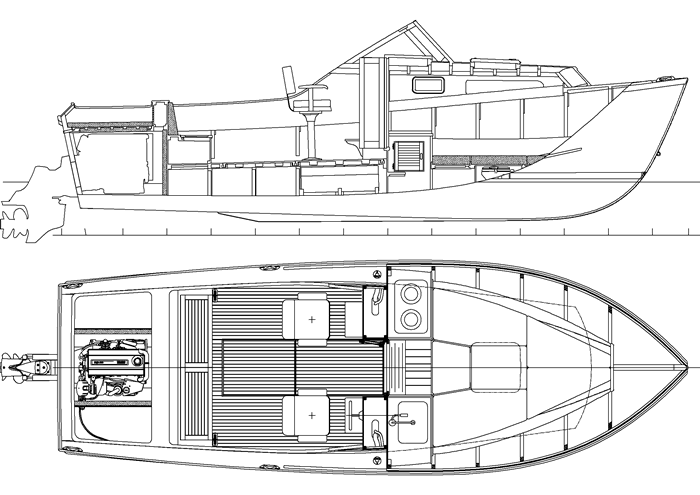 23' Wooden Shoe, an I/O powered sport cruiser you can build