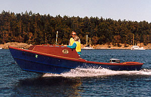 21' Dory, a custom wood dory that is light, fast, and fun